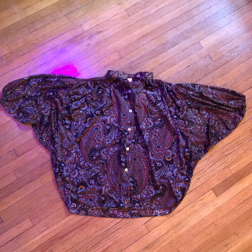 True Vintage Paisley Button Up Top
